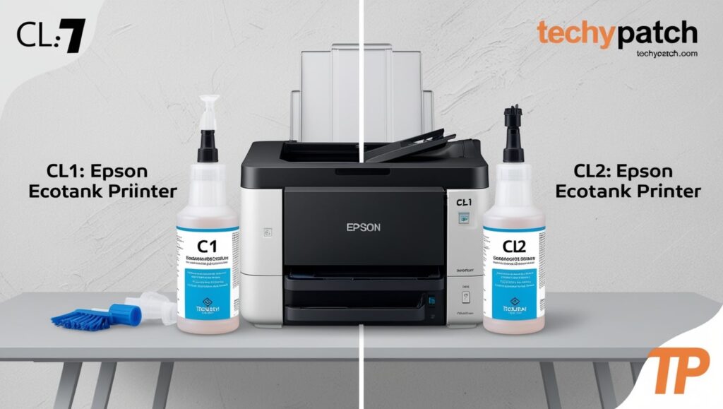 CL1 vs CL2 Cleaning Epson Printer EcoTank