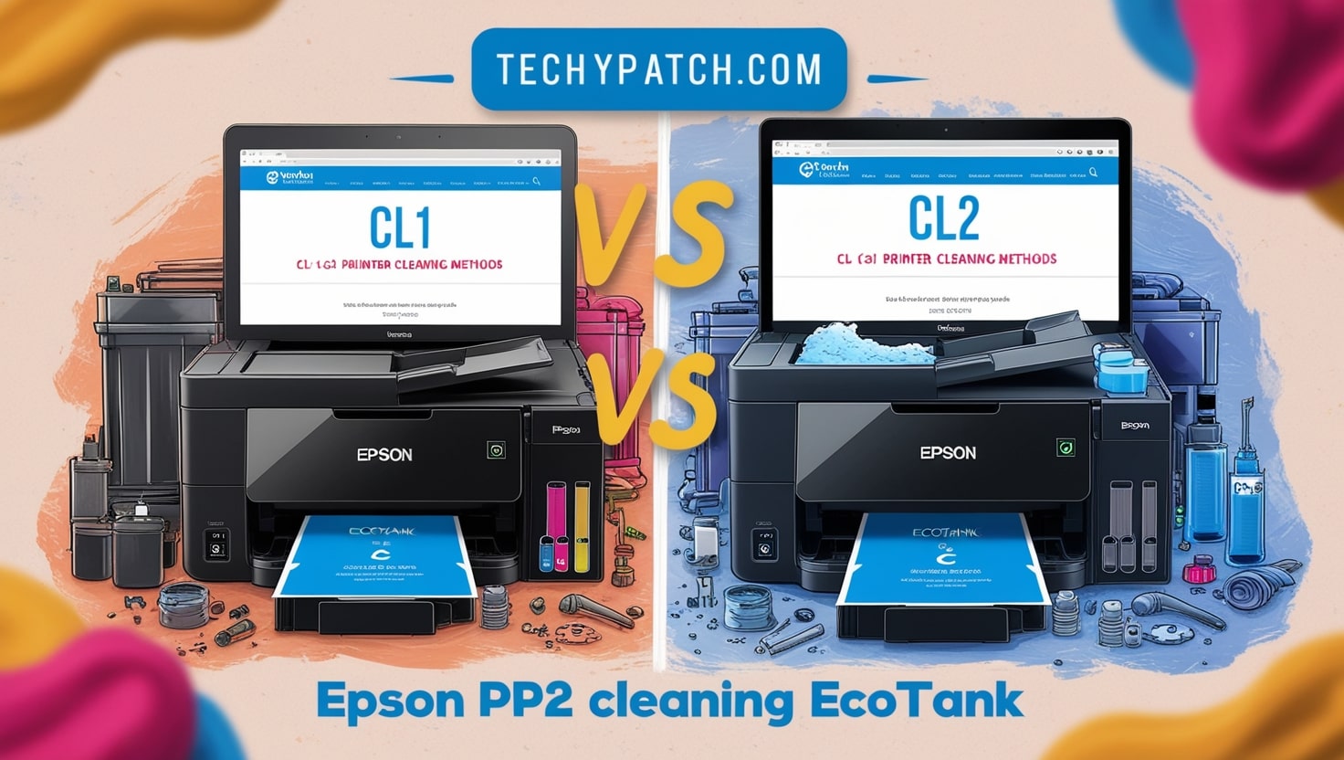 CL1 vs CL2 Cleaning Epson Printer EcoTank