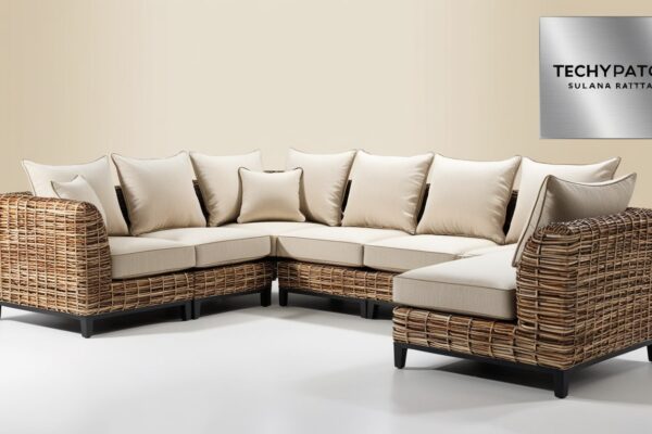 sulana rattan effect 6 seater sofa set