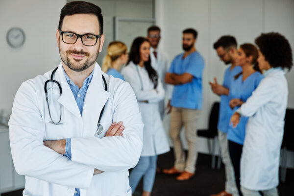 Doctors wearing medical uniform