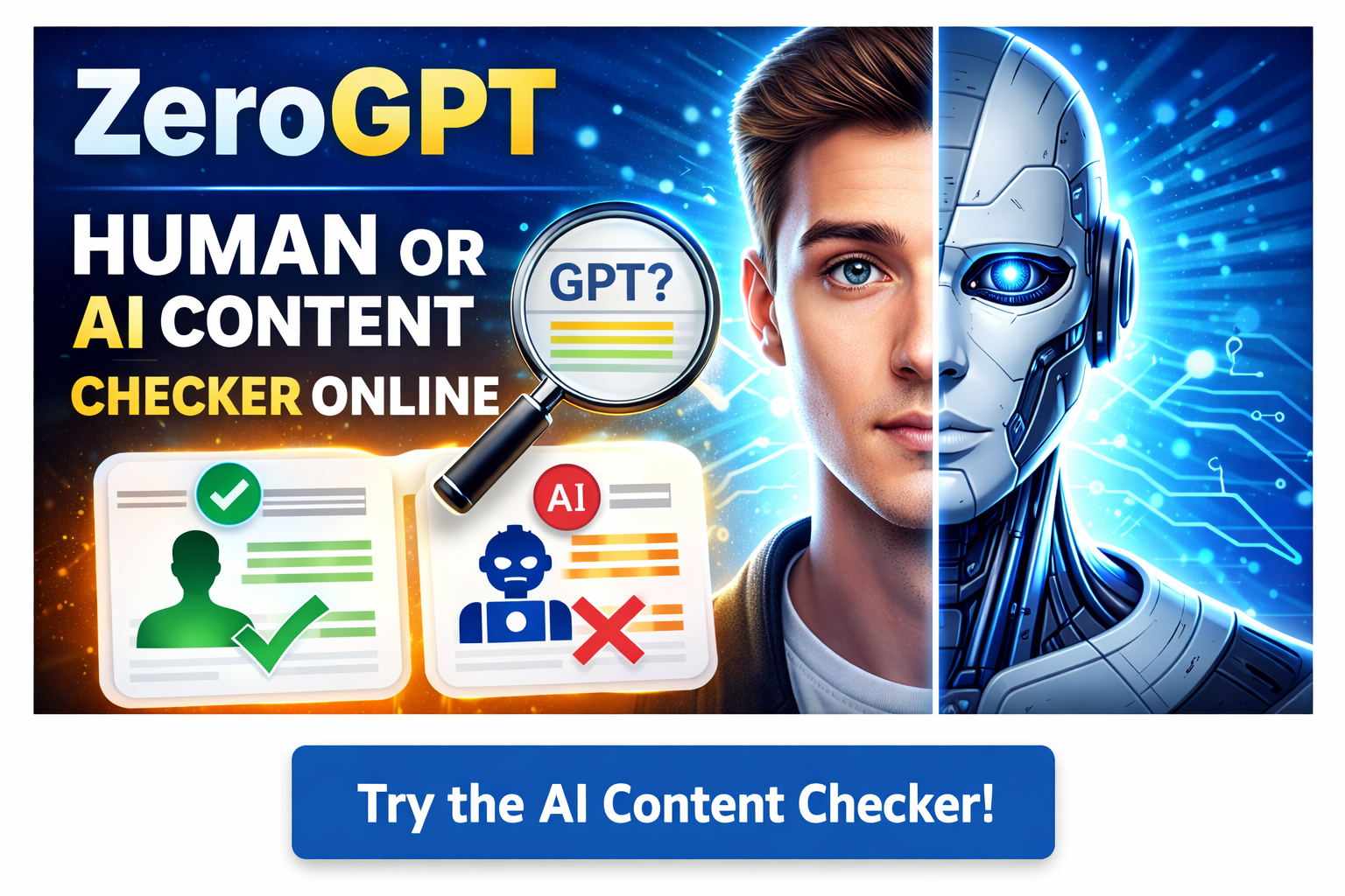 ZeroGPT Free AI Detector – Human or AI Content Checker Online