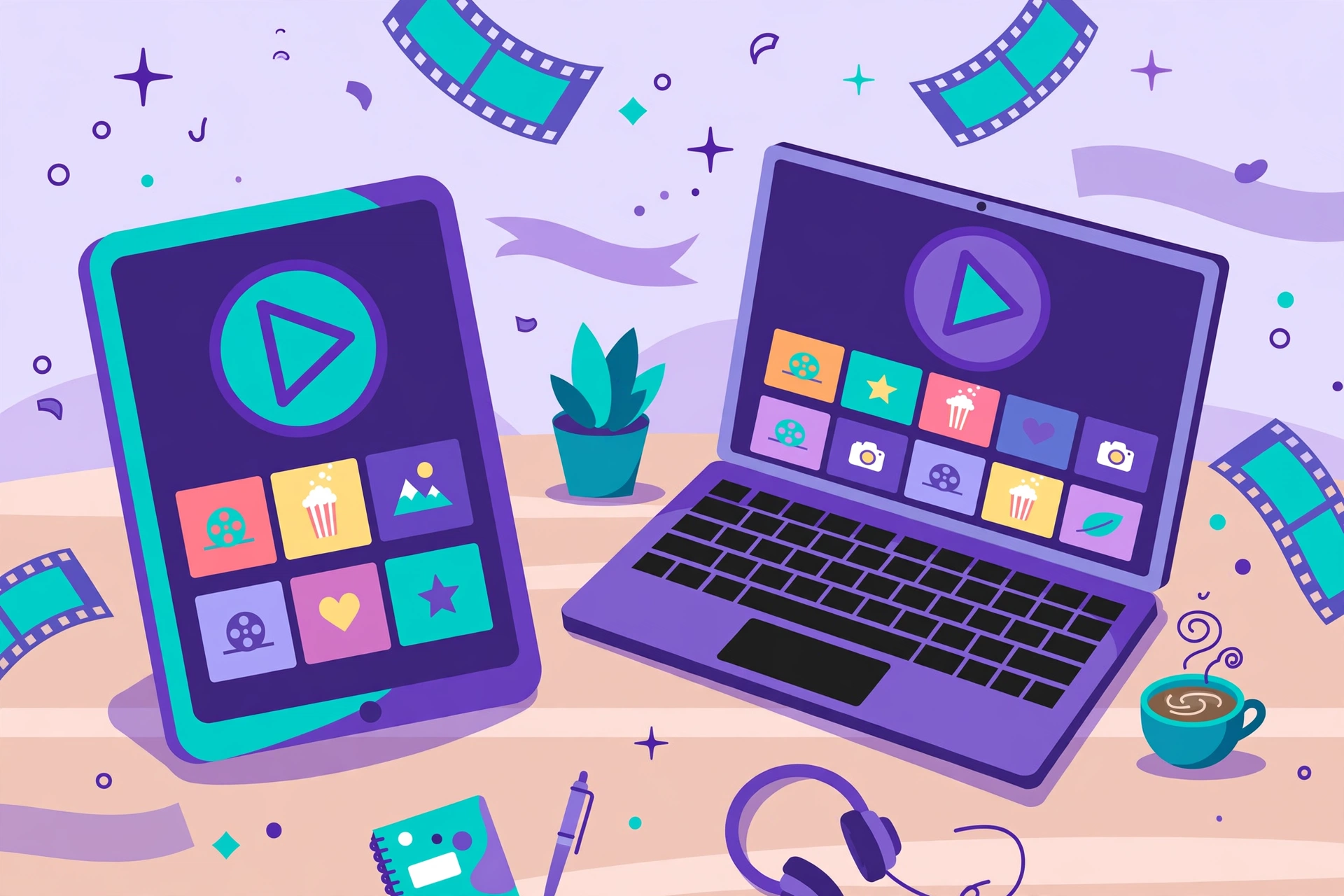 Free streaming services on phone and laptop